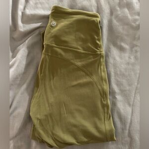 lululemon Olive Groove Wide Leg Flare Leggings